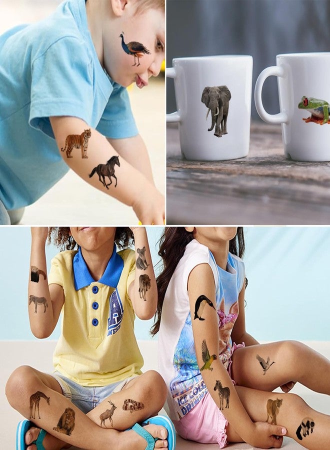 CHARLENT Realistic Jungle Animals Temporary Tattoos for Kids - 148 Individually Sheets Safari Animals Tattoos for Boys Girls Wildlife Themed Birthday Party Supplies - Image 5