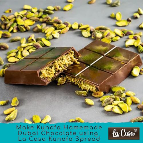 La Casa Kunafa Pistachio Spread - With Crispy Kataifi | No Palm Oil & with 33% Pistachios | Made in India | 2x350g | - Image 4