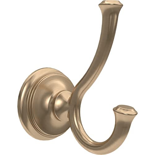Delta Cassidy (1-Pack) Towel Hooks Polished Nickel Double Bathroom J Hooks Wall Mounted for Robes & Towels Hand Towel Hook Holder Kitchen, Bathroom Accessories 79735-PN - Image 1