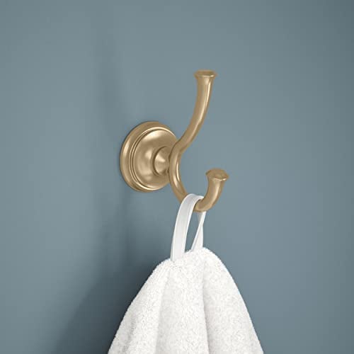 Delta Cassidy (1-Pack) Towel Hooks Polished Nickel Double Bathroom J Hooks Wall Mounted for Robes & Towels Hand Towel Hook Holder Kitchen, Bathroom Accessories 79735-PN - Image 2