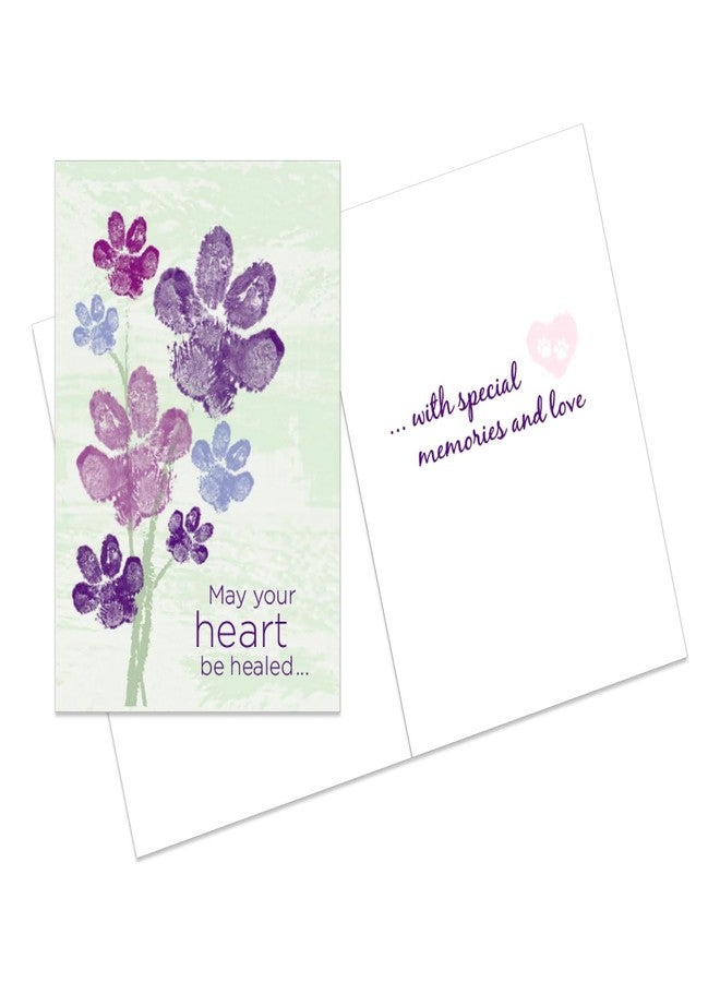 Dog Speak Pet Sympathy Card – May Your Heart Be Healed with Special Memories and Love – Loss of Pet Remembrance Card with Envelope - Image 2