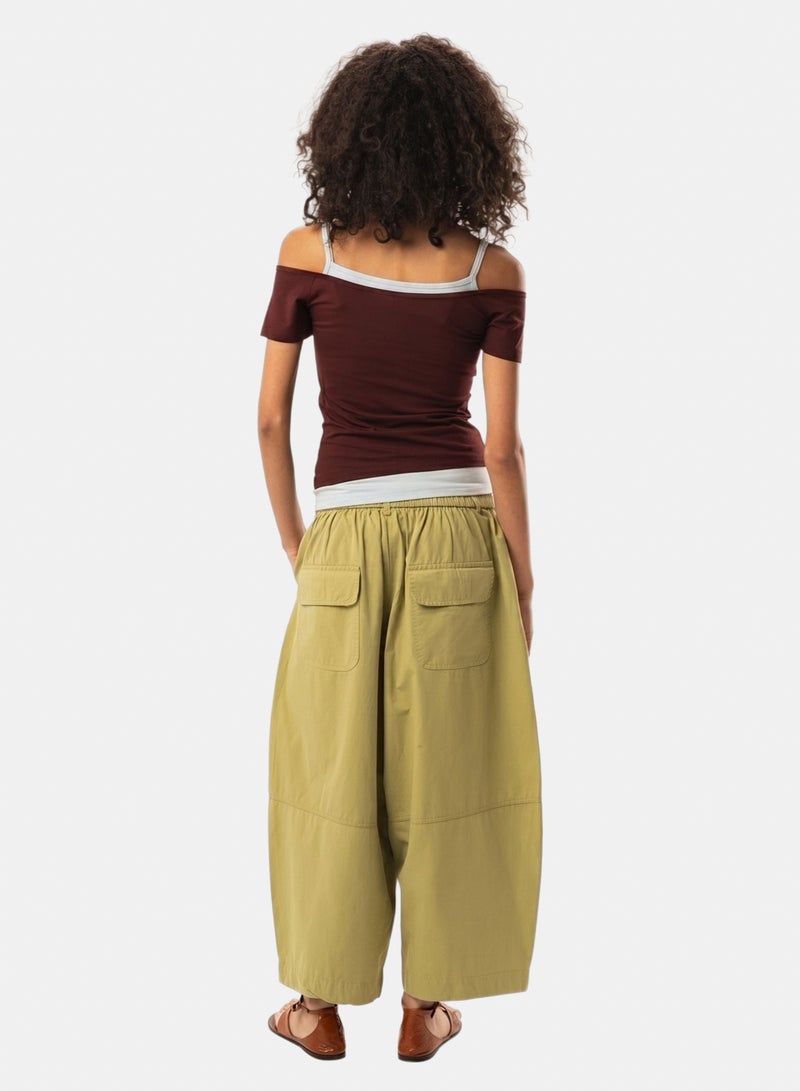 In Your Shoe Burgundy Off Shoulder Double Layered Top - Image 4