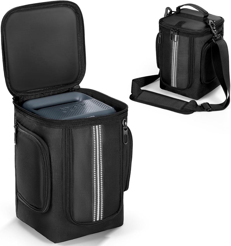 EUGOOCX Soft Carrying Case, Compatible with Anker Solix C300 Portable Power Station, Travel Storage Bag for Power, Charging Cable and Accessories, Black, Carry Bag - Image 1