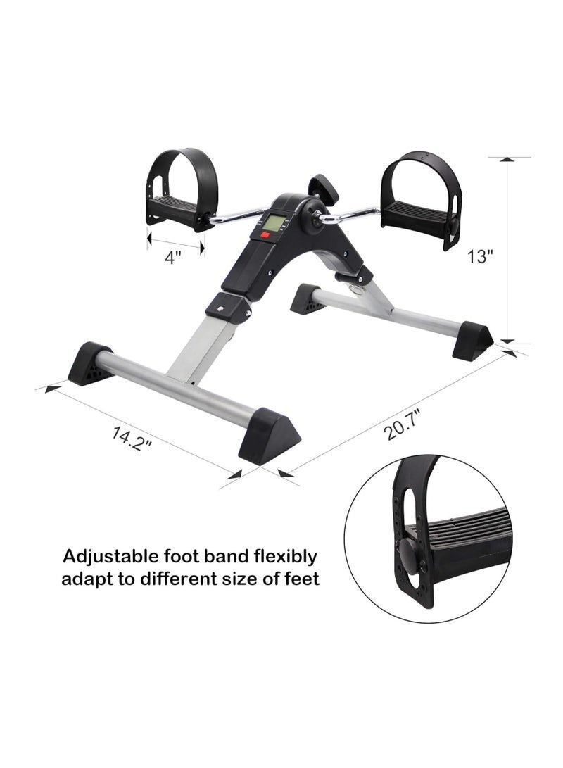 Aroos Folding Fitness Pedal Stepper Exercise Machine LCD Display Indoor Cycling Bike With Adjustable Resistance For Home Office Gym - Image 5