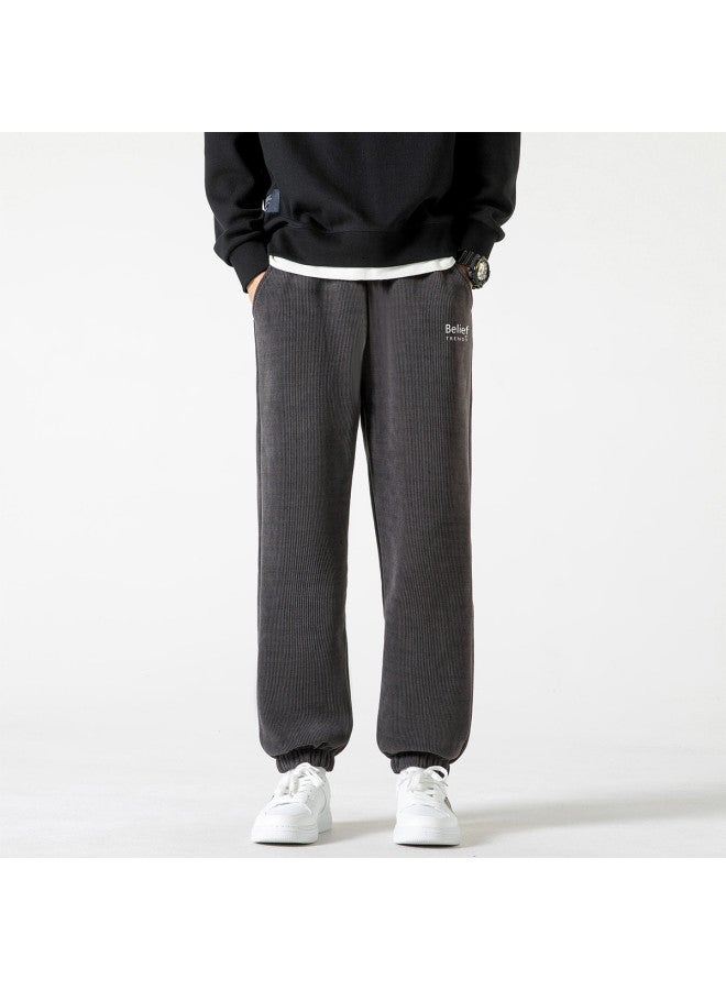 Warrior سروال رياضي للرجال مبطن بالفليس، بنطال جوجرز فضفاض غير رسمي مع كاحل مقصوص، بنطال قطن للرجال - Image 3