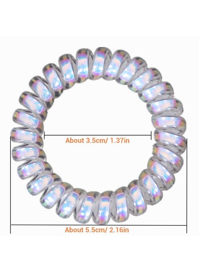 hodooly 6 Count Hair Ties, Multicolor, Spiral Hair Ties For Thick, Curly And Long Hair, Traceless Hair Ties, Mega Hair Coil Set, Dent, Creaseless And No Headaches - Image 4