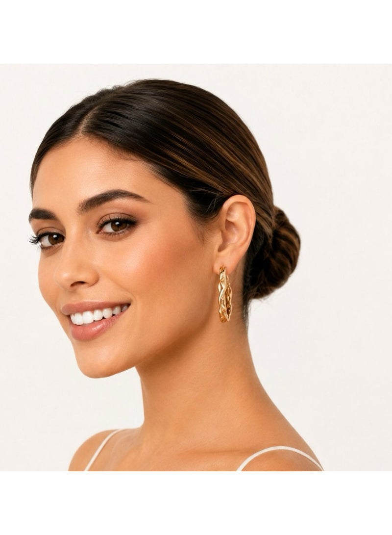 Nevara Premium 18-Pair Bohemian Earring Set for Women - Gold Hoops & Pearl Designs for Daily Wear, Parties & Gifts - Image 2