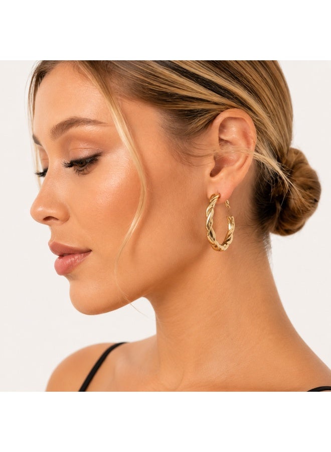 Nevara Premium 18-Pair Bohemian Earring Set for Women - Gold Hoops & Pearl Designs for Daily Wear, Parties & Gifts - Image 5