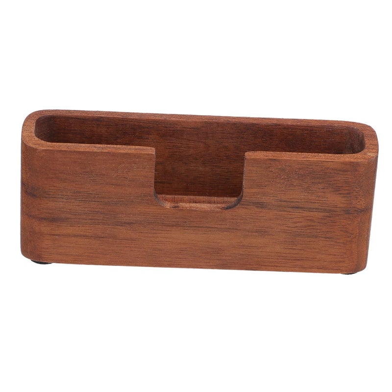 Wooden Business Card Holder Box Smooth Finish Desktop Storage Organizer For Office Name Cards - Image 2