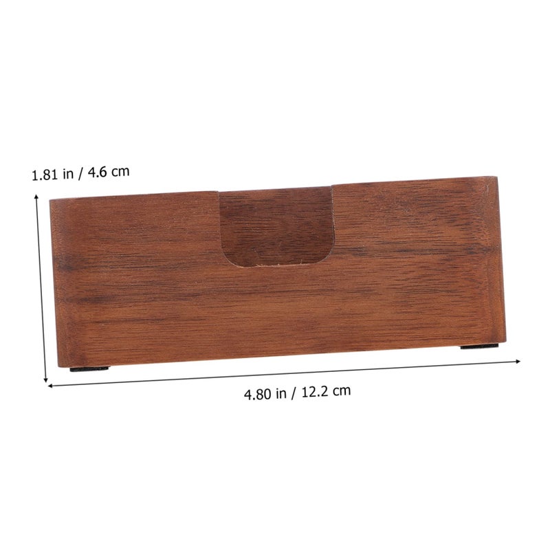 Wooden Business Card Holder Box Smooth Finish Desktop Storage Organizer For Office Name Cards - Image 4