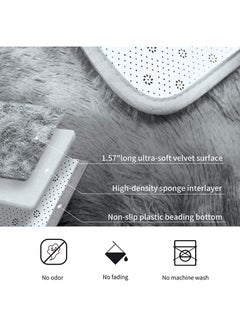 GOOTOY Modern Style Area Rug Non-Slip Super Soft Touch Living Room Bedroom Kitchen Decoration Of Carpet Floor Rug Fluffy Long Pile Rectangular  - Image 5