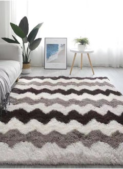 GOOTOY Modern Style Area Rug Non-Slip Super Soft Touch Living Room Bedroom Kitchen Decoration Of Carpet Floor Rug Fluffy Long Pile Rectangular  - Image 1