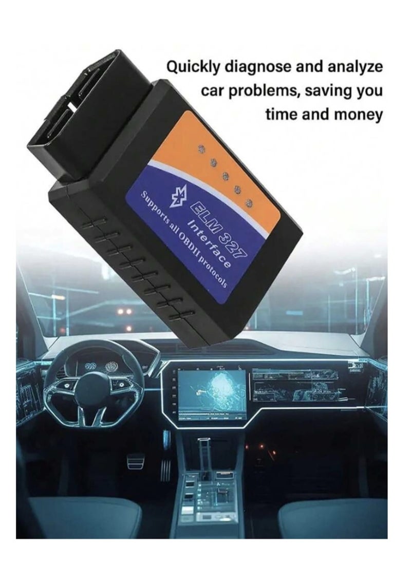 يوكا  أداة تشخيص وفحص السيارات تعمل من خلال البلوتوث Obdii Elm327 V2.1 لعمل اختبار دون الحاجة لخبير السيارات لكشف الأخطاء ومسح علامة الماكينة  - Image 3