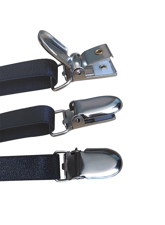 حزام قميص مضاد للتجاعيد ومضاد للانزلاق بمشبك القميص