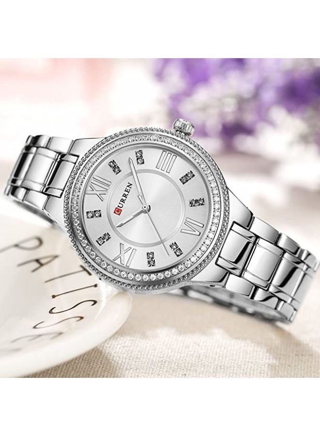 CURREN Women's Water Resistant Analog Watch 9004 - 30 mm Silver Stainless Steel Case & Mesh StrapIdeal for Everyday Formal Wear  - Image 2