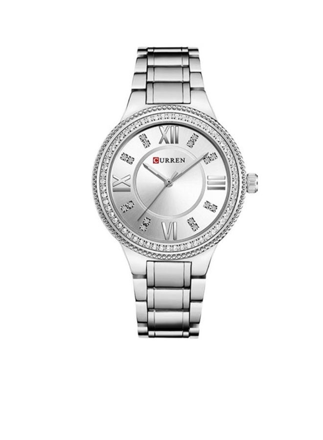 CURREN Women's Water Resistant Analog Watch 9004 - 30 mm Silver Stainless Steel Case & Mesh StrapIdeal for Everyday Formal Wear  - Image 4