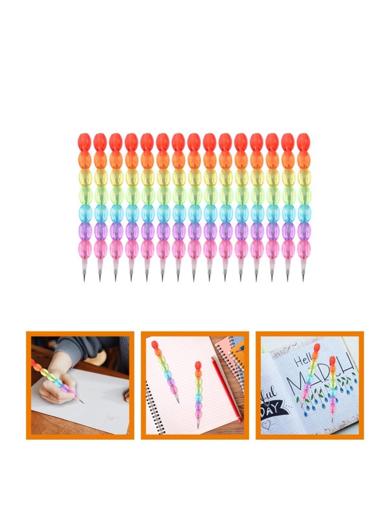 SYOSI Stackable Pencils, 20pcs Stackable Pencils Kids Plastic Pencil Cute 7 in 1 Stacking Pencil Non-sharpening Replaceable Writing Pencil for Back to School Gift Party Favors Supplies - Image 3