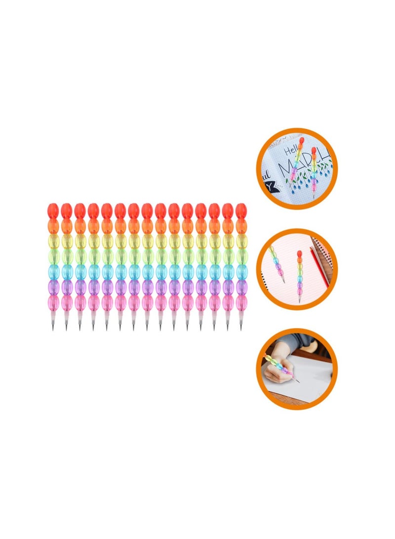 SYOSI Stackable Pencils, 20pcs Stackable Pencils Kids Plastic Pencil Cute 7 in 1 Stacking Pencil Non-sharpening Replaceable Writing Pencil for Back to School Gift Party Favors Supplies - Image 2