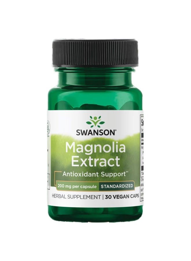 SWANSON Herbs Magnolia Extract 200Mg 30 Veg Capsules - Image 1