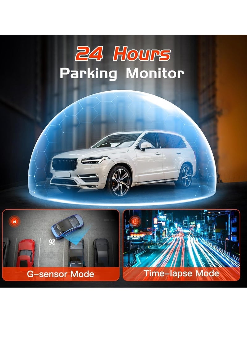 Black Box High-Definition Driving Recorder,Dash Cam,Recording in Front of and Behind The car simultaneously, with Multiple Languages, HDR, G Sensor, Loop Recording  - Image 2