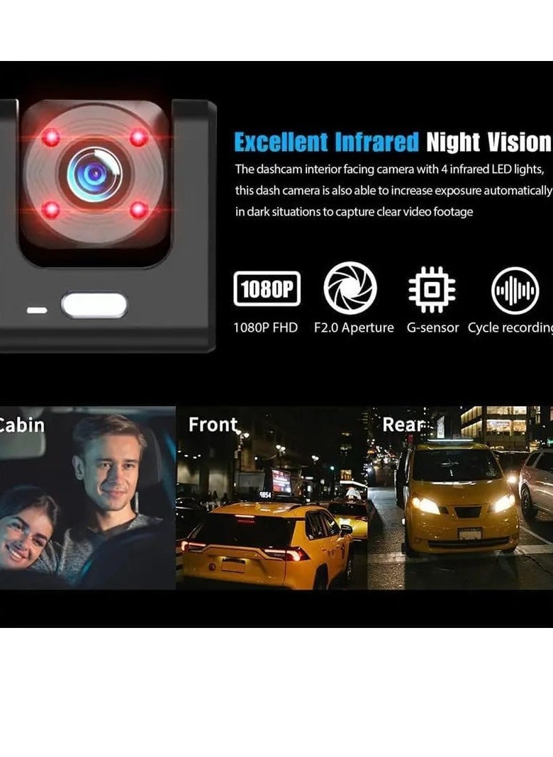 Black Box High-Definition Driving Recorder,Dash Cam,Recording in Front of and Behind The car simultaneously, with Multiple Languages, HDR, G Sensor, Loop Recording  - Image 3