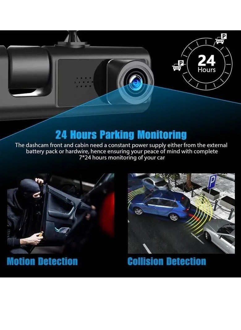 Black Box High-Definition Driving Recorder,Dash Cam,Recording in Front of and Behind The car simultaneously, with Multiple Languages, HDR, G Sensor, Loop Recording  - Image 4