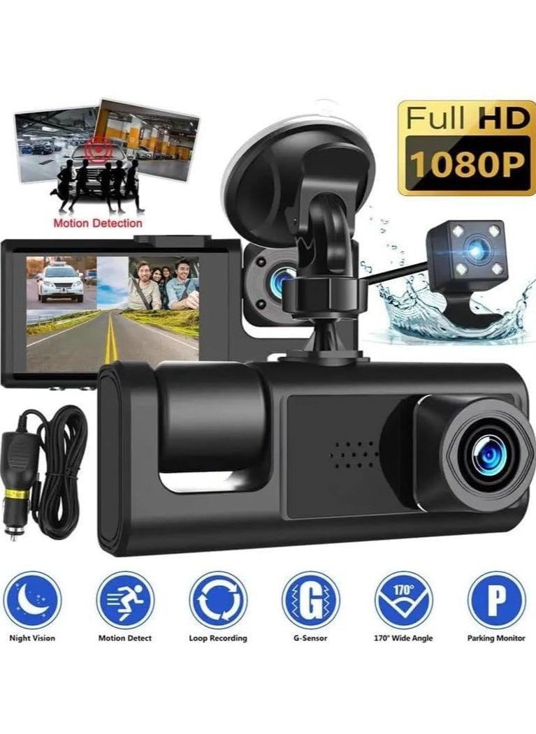 Black Box High-Definition Driving Recorder,Dash Cam,Recording in Front of and Behind The car simultaneously, with Multiple Languages, HDR, G Sensor, Loop Recording  - Image 5