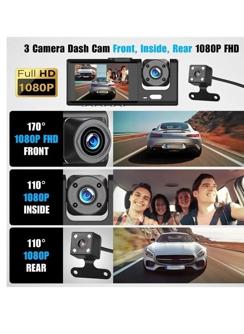 Black Box - High-Definition Driving Recorder,Dash Cam,Recording in Front of and Behind The car simultaneously, with Multiple Languages, HDR, G Sensor, Loop Recording - Image 1