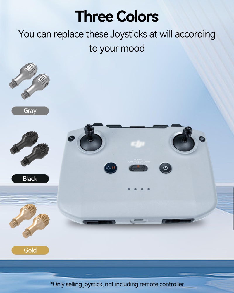 LKTOP 3 أزواج من عصا التحكم عن بُعد لجهاز DJI RC-N3/N2/N1، SKYROVER X1، قطع غيار بديلة لعصا الإبهام لجهاز DJI Neo/2، Flip، Mini 4K، Mini 5/4/3 Pro، Mini 2/2 SE، Air 3S/2S/2، Mavic 3 Pro/3 طائرة مسيرة - Image 3