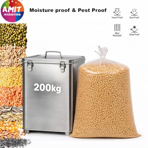 Amit Marketing EVOH Hermetic Grain Storage Bags 200kg | Long-Term Dry Grain Storage - Moisture-Proof Bags for Rice, Wheat, Pulses, Corn & More (Pack of 5) - Image 4