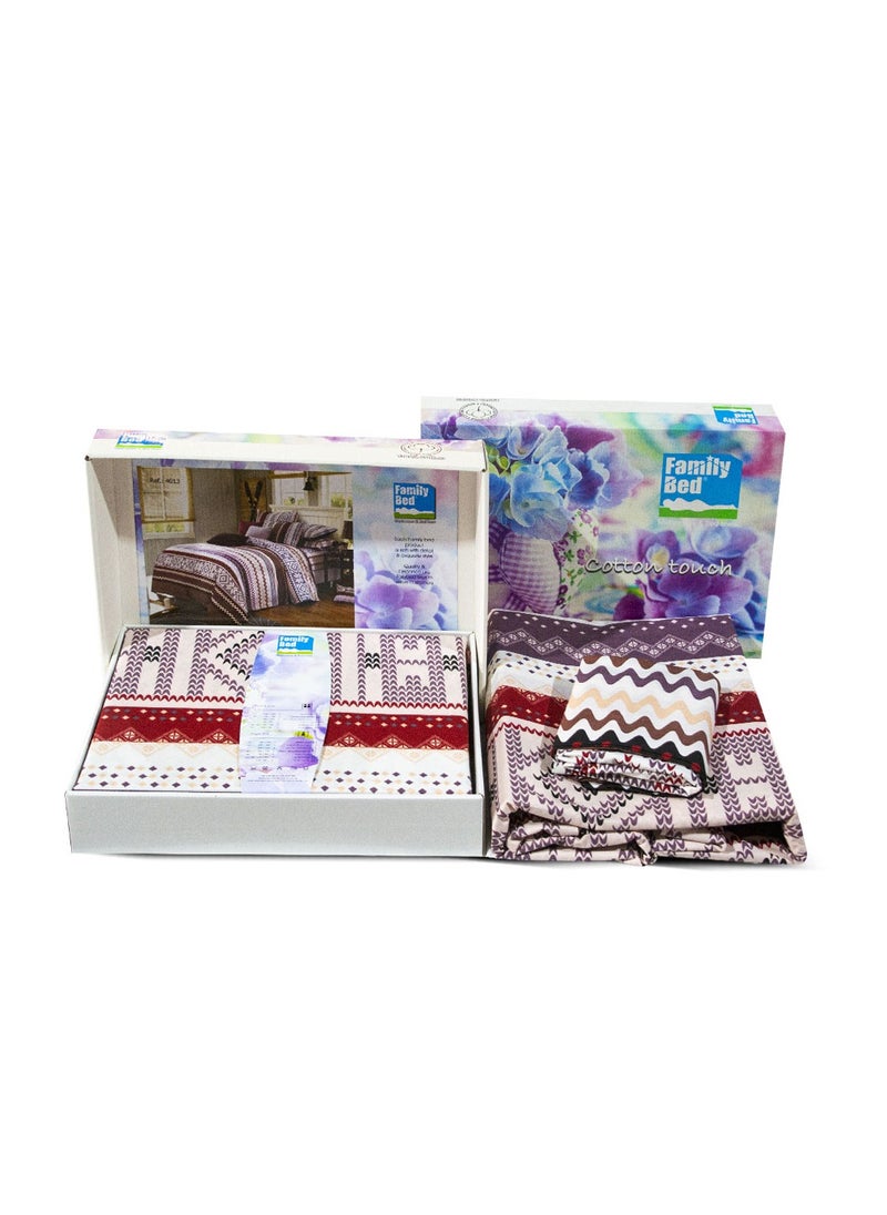 Family Bed - Flat Bed sheet Set 100% Cotton 3 pieces size 180 x 250 cm Model 4013 from Family Bed - Image 1