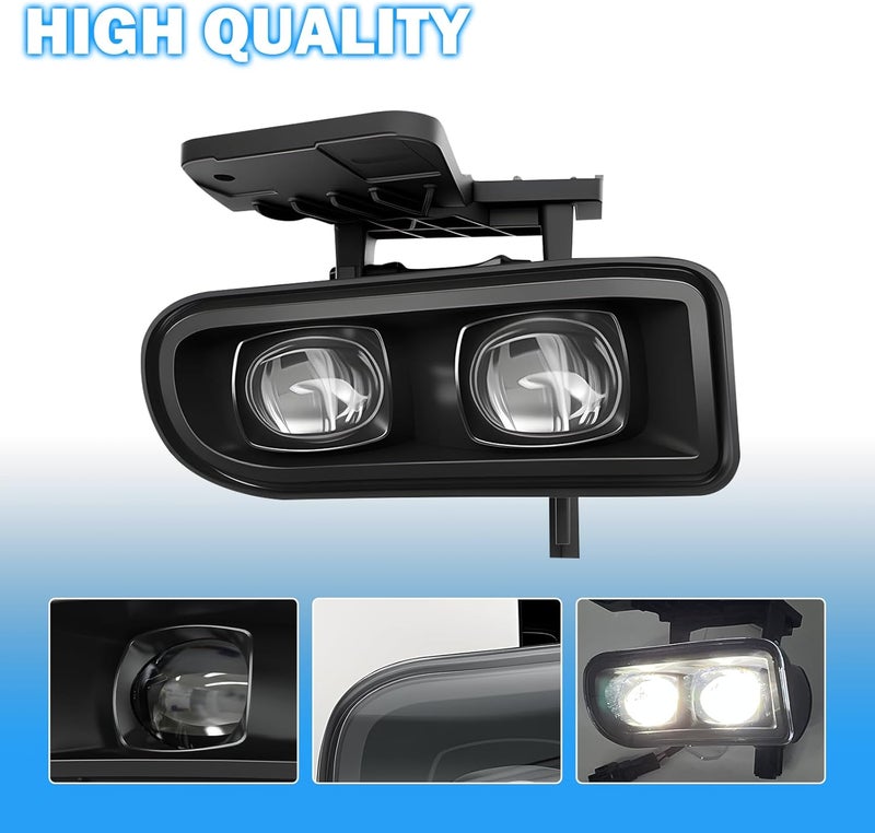 Boxlight LED Fog Lights for GMC Yukon and Sierra (1999-2006) - Pair with Clear Lens - Image 2