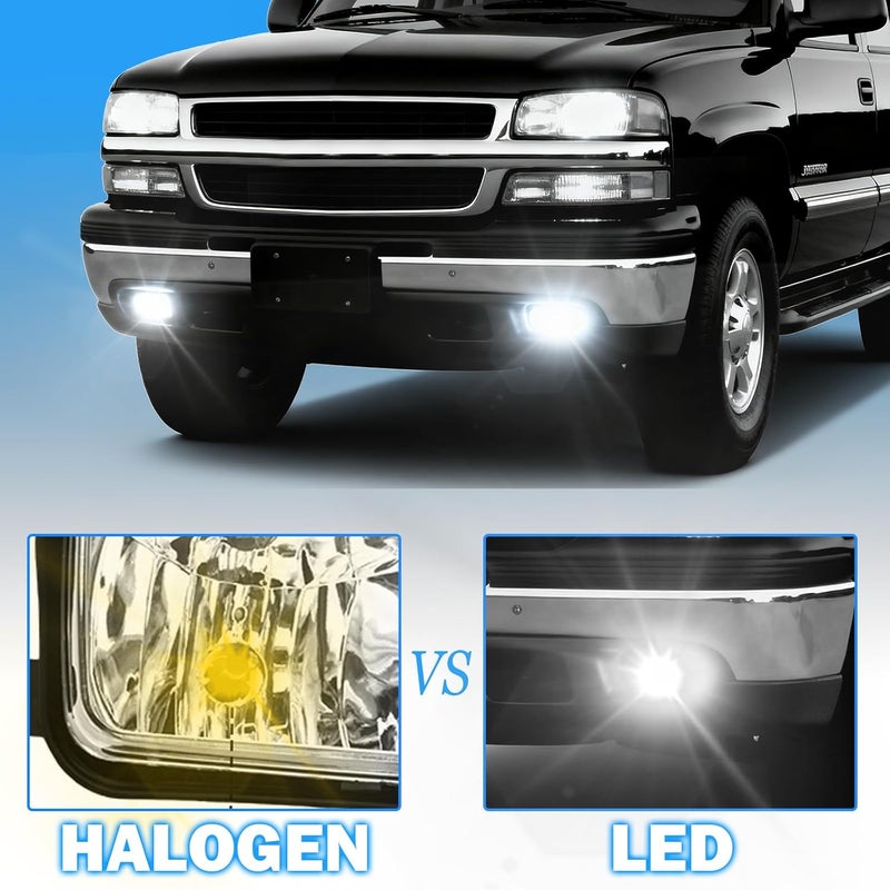 Boxlight LED Fog Lights for GMC Yukon and Sierra (1999-2006) - Pair with Clear Lens - Image 5
