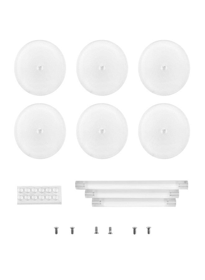 كيو دبليو او ار كي حامل عرض دائري من الأكريليك من QWORK، مجموعتان من حوامل الرفع الدائرية الشفافة الممتازة - Image 5