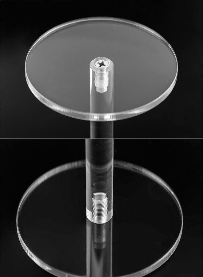 كيو دبليو او ار كي حامل عرض دائري من الأكريليك من QWORK، مجموعتان من حوامل الرفع الدائرية الشفافة الممتازة - Image 4