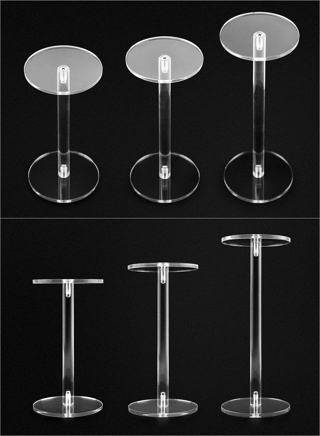 كيو دبليو او ار كي حامل عرض دائري من الأكريليك من QWORK، مجموعتان من حوامل الرفع الدائرية الشفافة الممتازة - Image 3