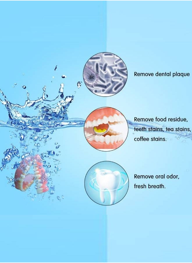 NEATEETH - Denture Cleaning Tablets Extra Strength Tablets 5 Minutes Clean Mouth Guard Night mouthguard 30 Pieces Removes Stain Plaque Odor for Dentures Retainers Night Guards and Mouth Guard Mint Flavor - Image 1