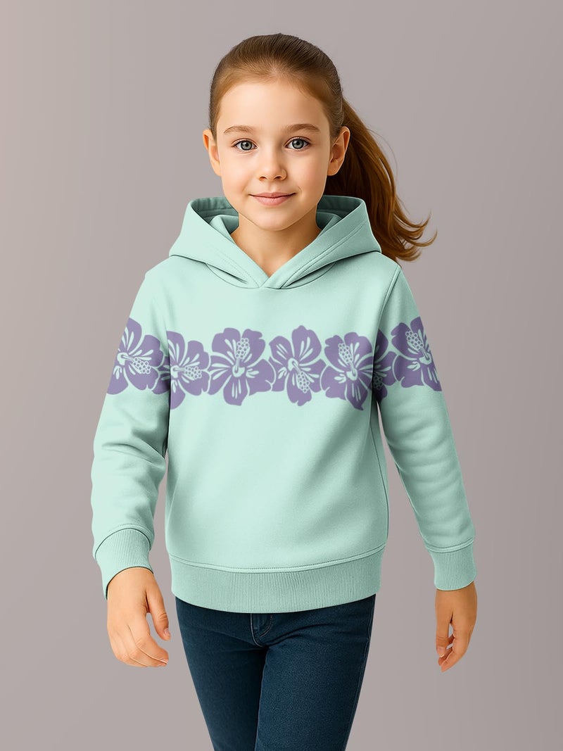 HELLCAT Trendy Cotton Blend Hoodie Sweatshirt for Girls - Pack of 2_Brown, Mint Green_3-4Years - Image 3