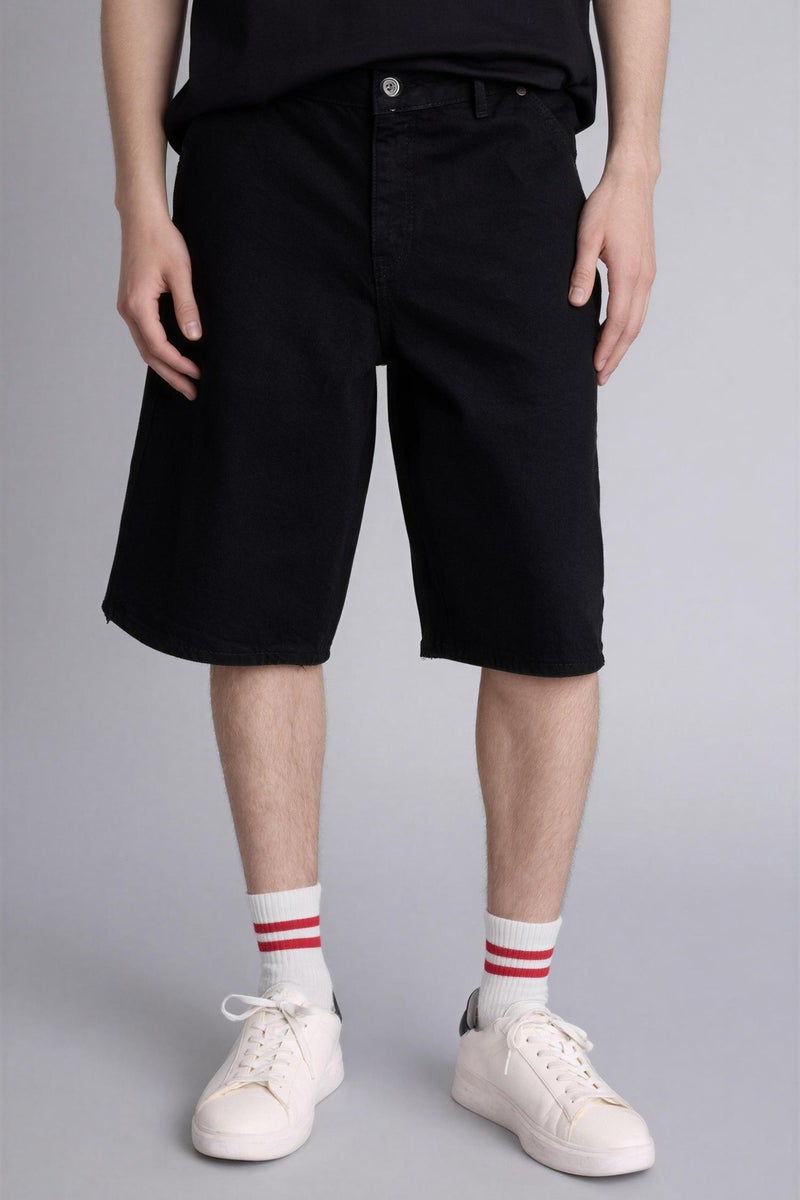 DeFacto Black Man Baggy Fit Bermuda Casual - Image 3