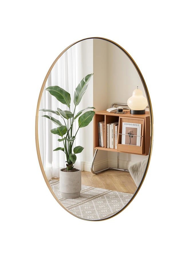 Andy Star Wall Mirror for Bathroom with Stainless Steel Metal Frame Gold - Image 1