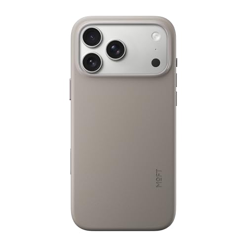 MOFT for iPhone 17 Pro Max Case- MOVAS Snap Case, MagSafe Compatible, Soft-Touch Vegan Leather, Classic Minimalist Design, Lightweight, Stain-Resistant & Camera Protection, Taupe - Image 1