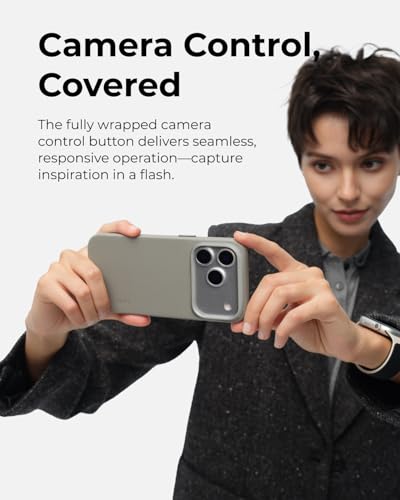 MOFT for iPhone 17 Pro Max Case- MOVAS Snap Case, MagSafe Compatible, Soft-Touch Vegan Leather, Classic Minimalist Design, Lightweight, Stain-Resistant & Camera Protection, Taupe - Image 4