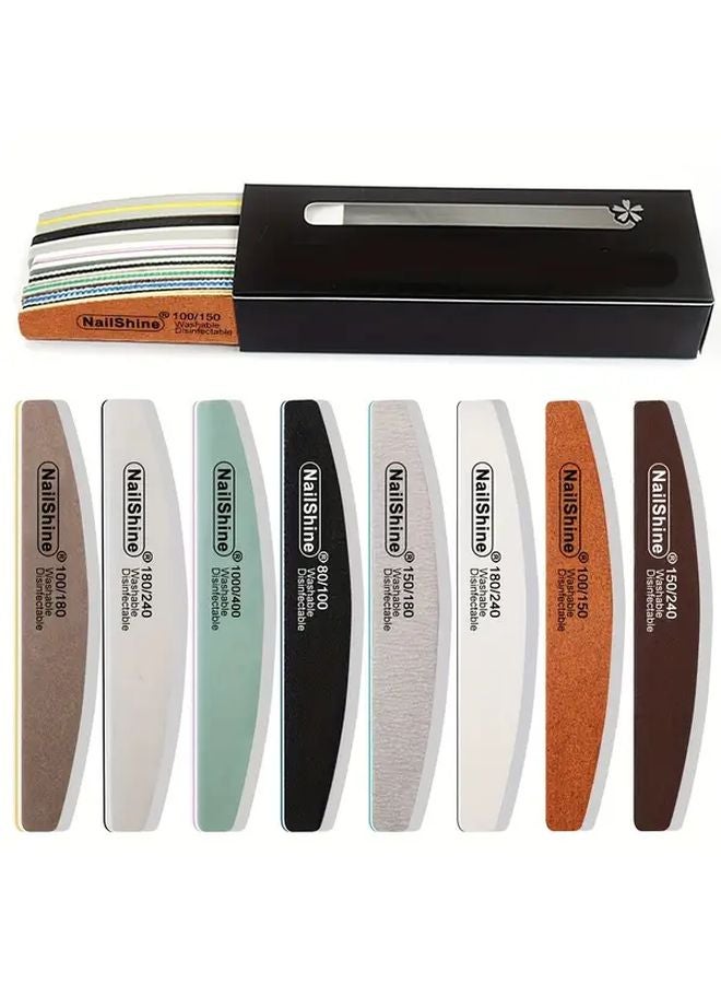 بلاك بوكس 8 قطع مجموعة مانيكير احترافية مع شرائط سنفرة ورق صنفرة لأدوات العناية بالأظافر - Image 1