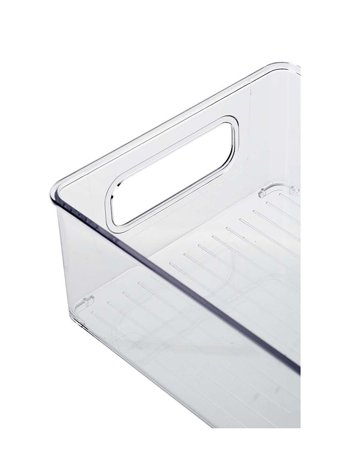 ايست من نون 6 قطع من صناديق التخزين المربعة الشفافة بمقابض - خالية من مادة BPA، متينة بسعة 10 كجم، منظم متعدد الأغراض للمخزن، والخزانة، وغرفة الغسيل، والمطبخ، والحمام، وتنظيم أسفل الحوض 25.8 × 15.5 × 7.8 سم - Image 5