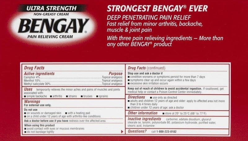 Bengay كريم بنغاي فائق القوة لتخفيف الألم (قطعتان) - Image 2