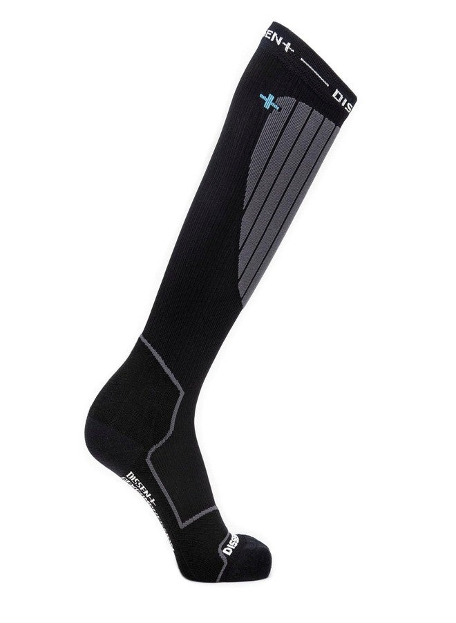 DISSENT Unisex Adults GFX Compression Hybrid DLX-Merino Wool Low-Profile High-Performance Thin Breathable Warm Over the Calf Backcountry Ski Socks, Small - Image 3
