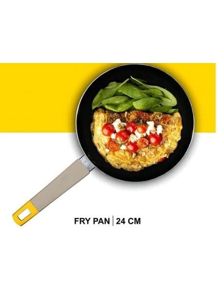 JENY JENY Professional Sheffield Classic Nonstick Coating Frying Pan Skillet Omelette Egg Pan Healthy Kitchen Cookware Chefs Pan Cooking Delicious Meals vagharia Spice Roasting Seasoning Kadhai Saucepan  - Image 4