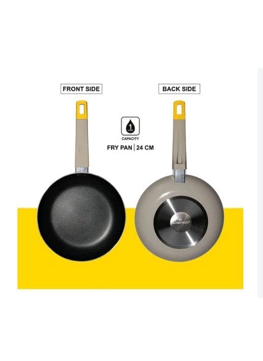 JENY JENY Professional Sheffield Classic Nonstick Coating Frying Pan Skillet Omelette Egg Pan Healthy Kitchen Cookware Chefs Pan Cooking Delicious Meals vagharia Spice Roasting Seasoning Kadhai Saucepan  - Image 2