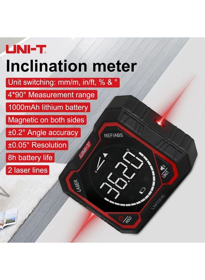 UNI-T LM320E Dual Laser Angle Meter Two Way Level 4 90 Degree Magnetic Rechargeable - Image 2