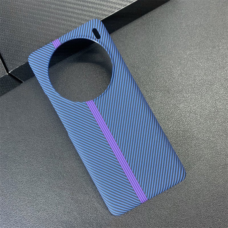 حافظة مناسبة لهاتف vivoX100pro من ألياف الكربون Track lQ00 Neo9 Trend iqoo12 حافظة واقية بسيطة - Image 1